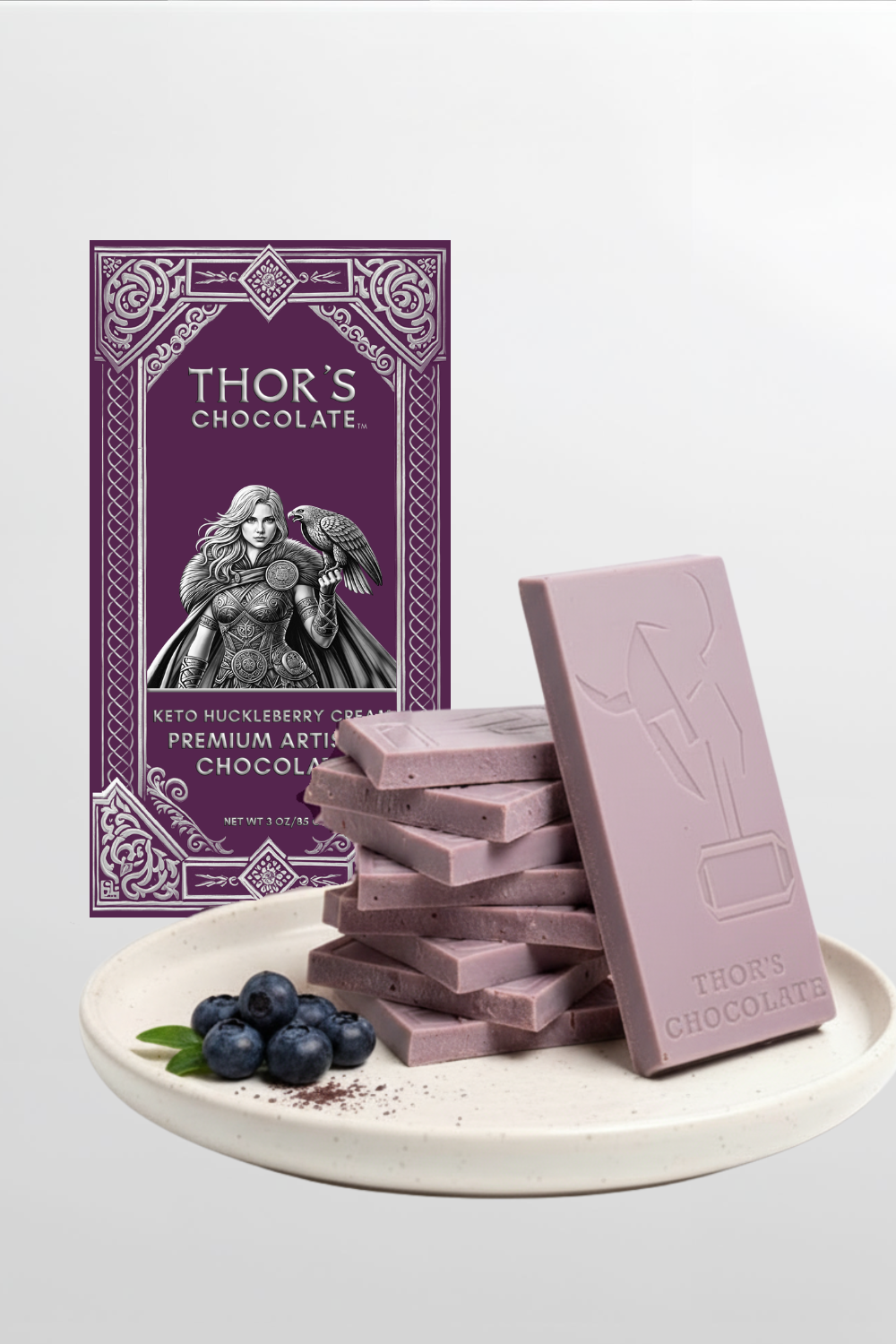 Zero-Sugar Huckleberry White Chocolate Bar