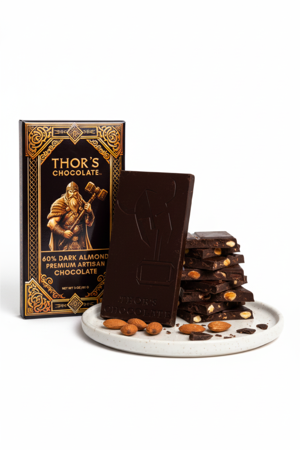 60% Dark Chocolate & Almonds Bar