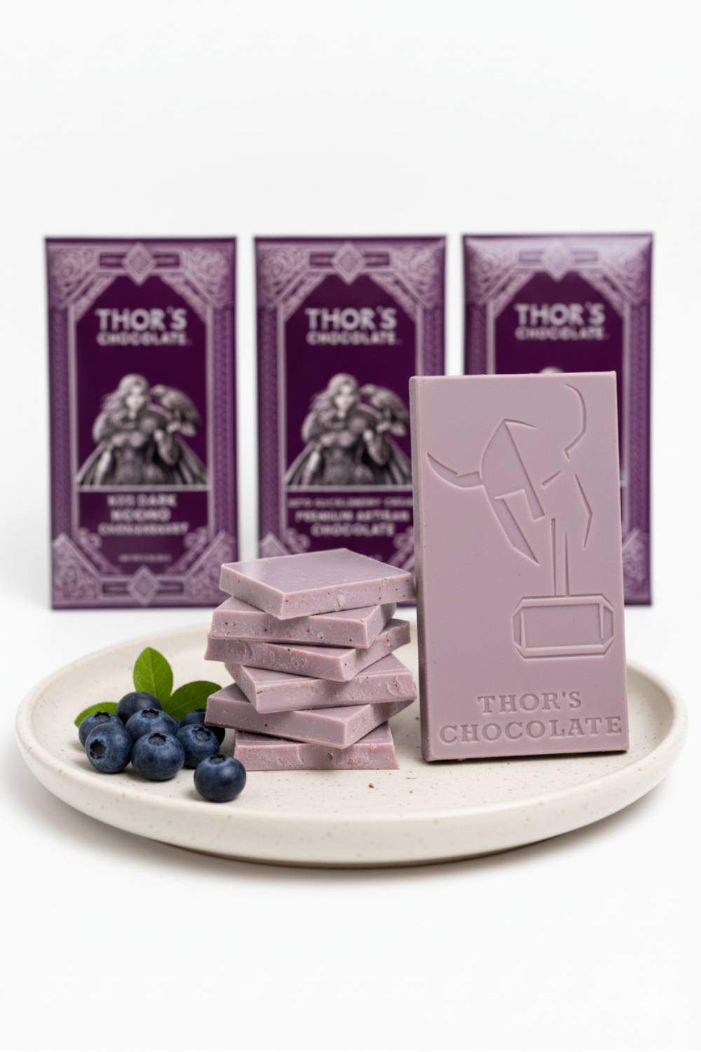 Zero-Sugar Huckleberry White Chocolate Bar