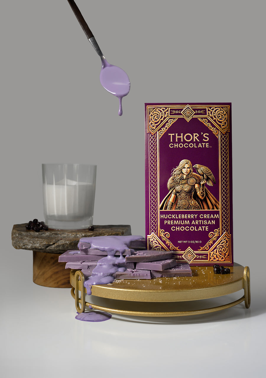 Huckleberry Cream White Chocolate Bar