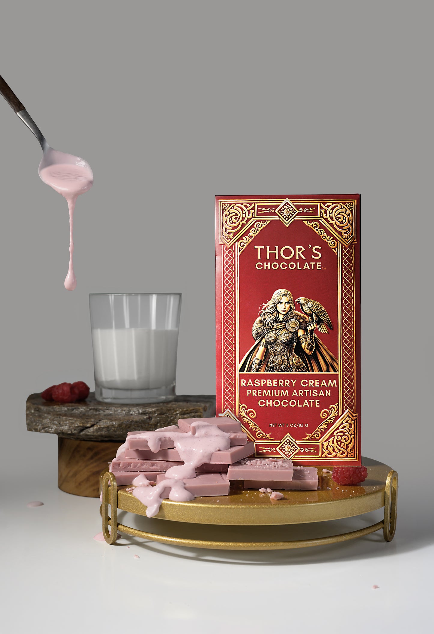 Raspberry Cream White Chocolate Bar