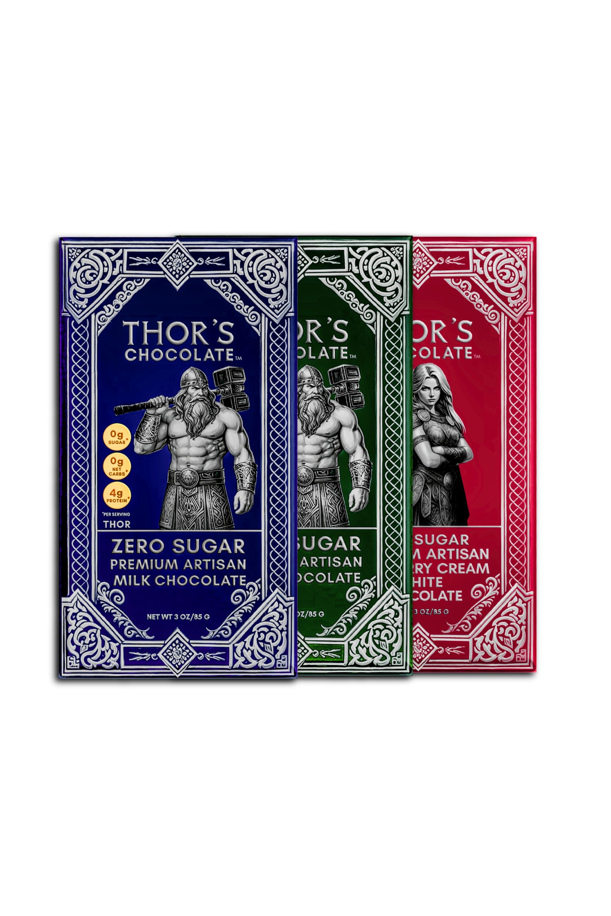 Sugar Free Chocolate Bar Variety Pack | Thor's Chocolate