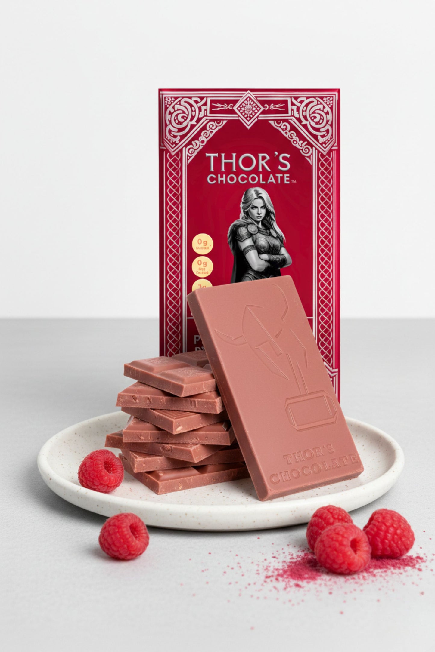 Zero-Sugar Raspberry Cream White Chocolate Bar